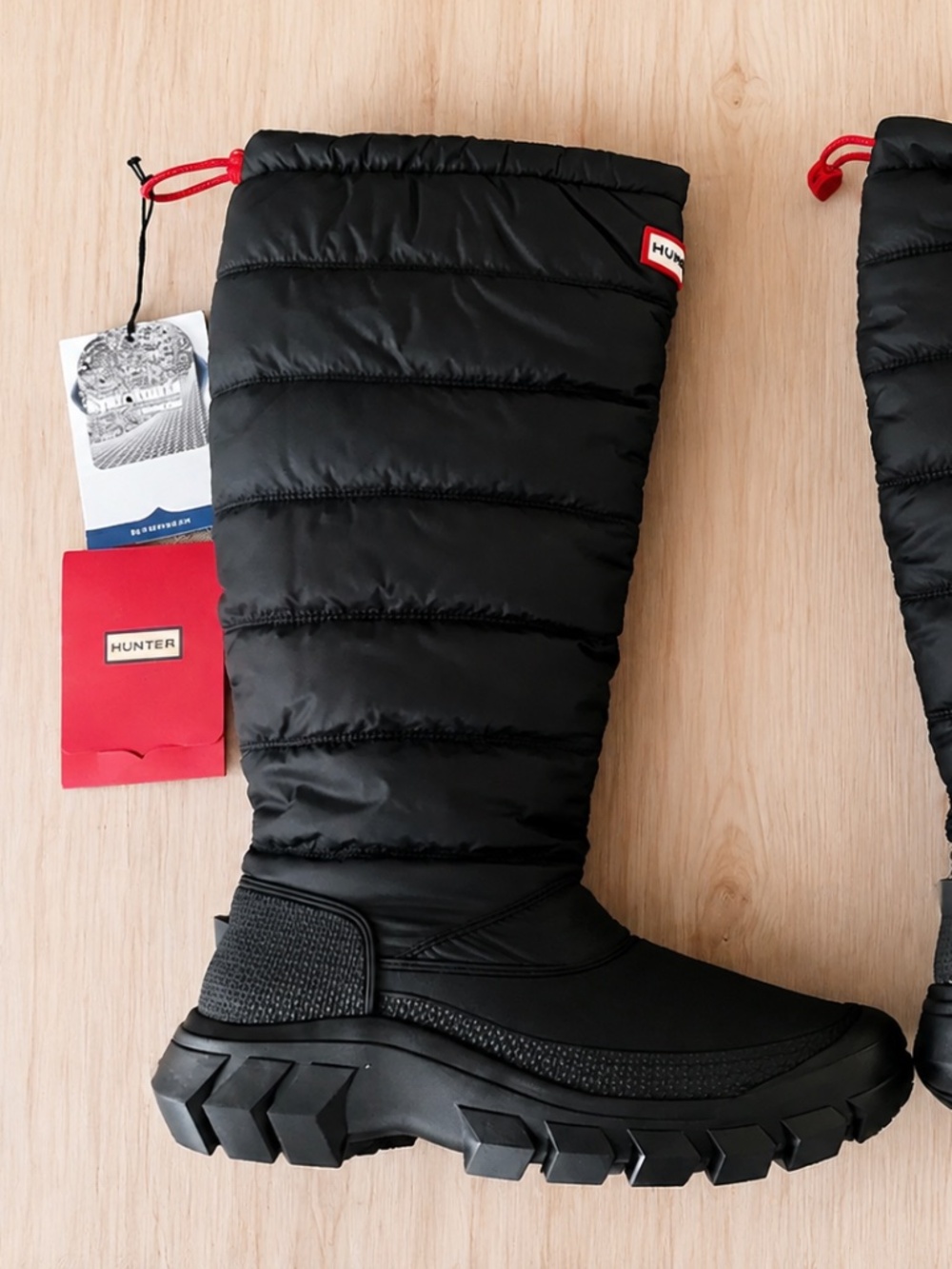 Hunter Women’s Tall Insulated Puffer Snow Boots Black NWT - Picture 6 of 7